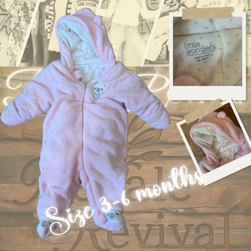 Little Wonders Pink Fleece Baby Suit